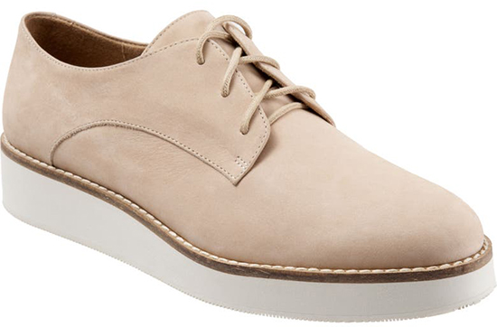 best non-slip shoes for women - SoftWalk Willis Derby | 40plusstyle.com