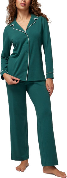 Soma Embraceable Long-Sleeve Pajama Set | 40plusstyle.com