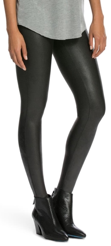 SPANX faux leather leggings | 40plusstyle.com