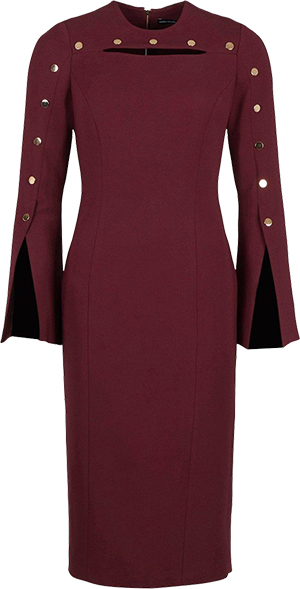 Karen Millen Stud Detail Split Sleeve Pencil Dress | 40plusstyle.com