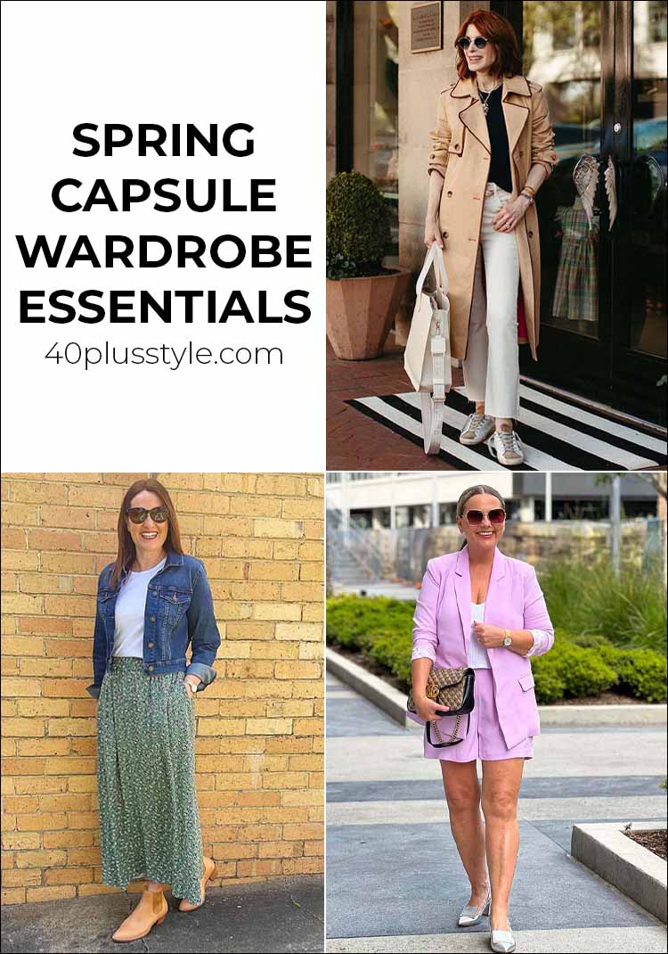 All the essentials you need to create your chicest spring capsule wardrobe yet | 40plusstyle.com