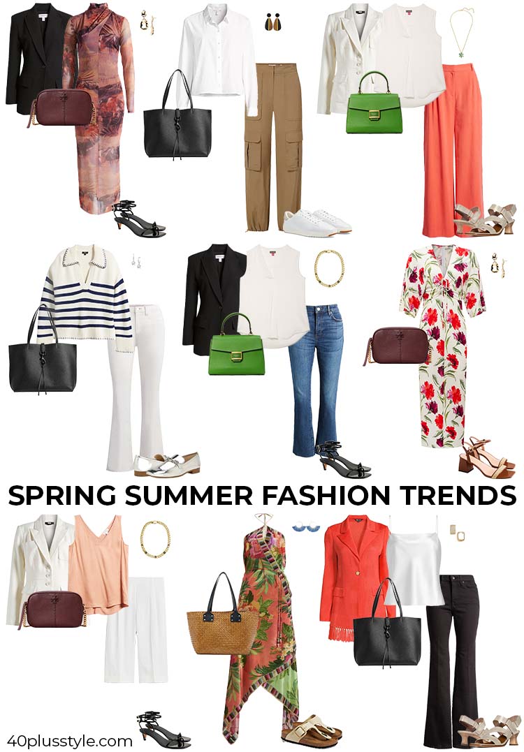 Spring Summer 2024 fashion trends - capsule wardrobe | 40plusstyle.com