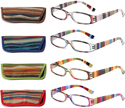 SOCTICK 4 Pairs Reading Glasses | 40plusstyle.com