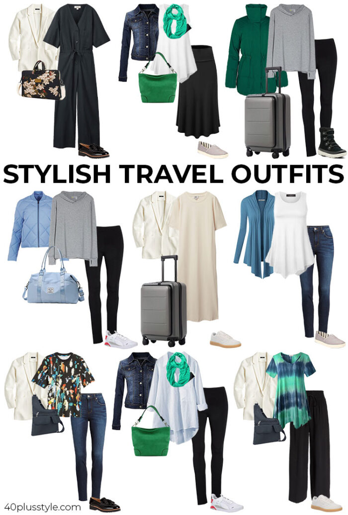 Stylish travel outfits | 40plusstyle.com