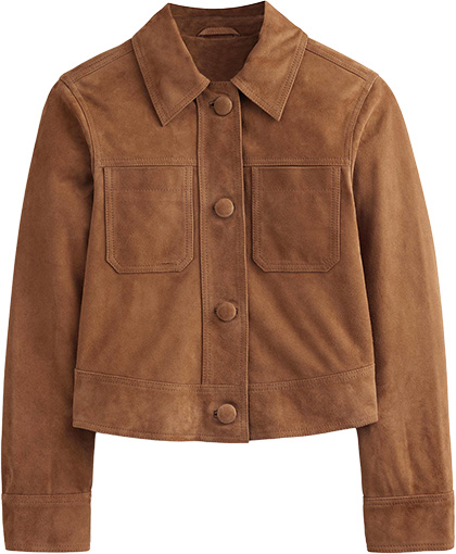 Boden Collared Suede Jacket | 40pluss