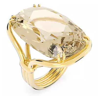 Swarovski Harmonia Goldtone & Crystal Cocktail Ring | 40plusstyle.com