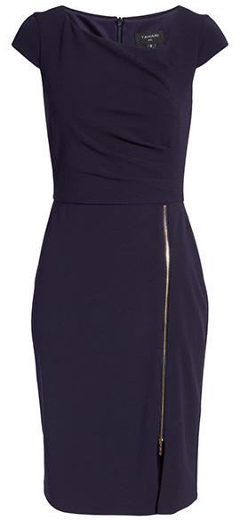 TAHARI ASL Side Zip Sheath Dress | 40plusstyle.com