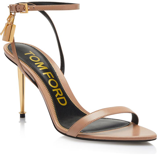 TOM FORD Padlock Naked Pointy Toe Sandal | 40plusstyle.com