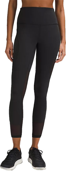 Lululemon Wunder Train Mesh Panel High-Rise Tight 25" | 40plusstyle.com