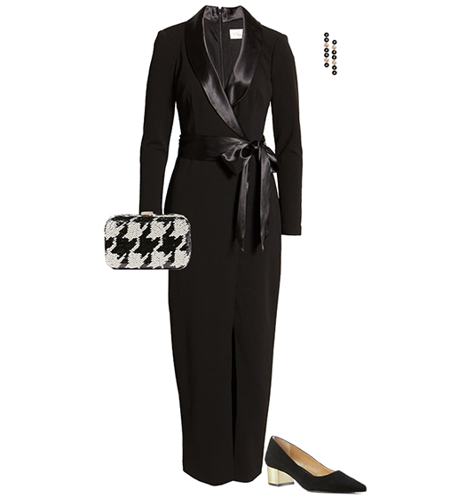 Tuxedo dress | 40plusstyle.com