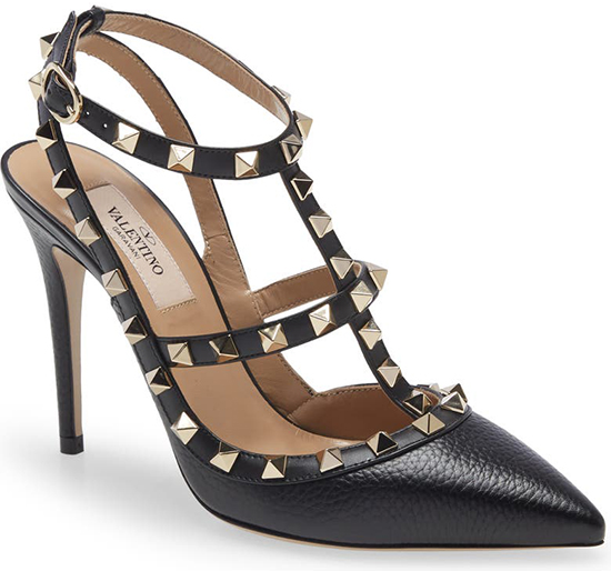 Valentino Garvani Rockstud Ankle Strap Pump | 40plusstyle.com