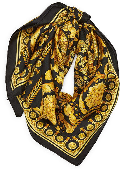 Versace Barocco Silk Scarf | 40plusstyle.com