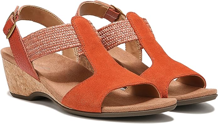 Plantar fasciitis shoes for women - Vionic Kaytie Wedge Sandals | 40plusstyle.com