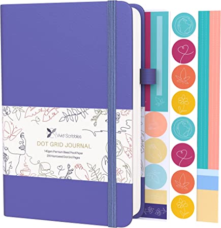 Vivid Scribbles Dotted Journal | 40plusstyle.com