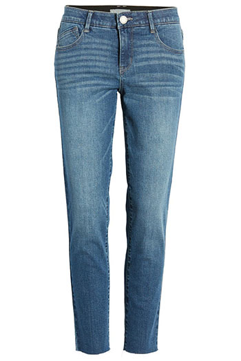 Wit & Wisdom 'Ab'Solution Raw Hem Ankle Skinny Jeans | 40plusstyle.com